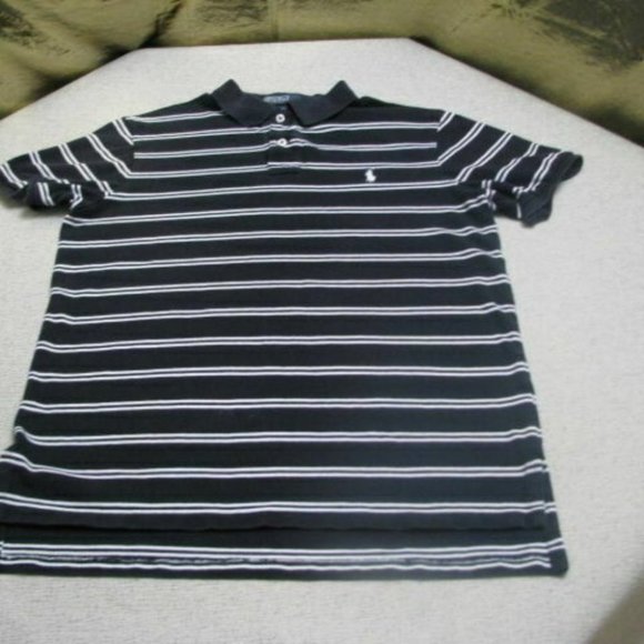 Ralph Lauren Boys Shirt Polo Custom Fit, Striped, Side Slits, High/Low S… - Picture 2 of 16